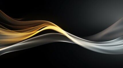 Abstract background with smooth wavy lines. illustration eps10 Generative AI