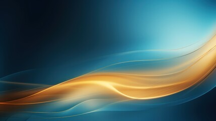 Abstract Blue and Gold Light Effect Background AI Generated