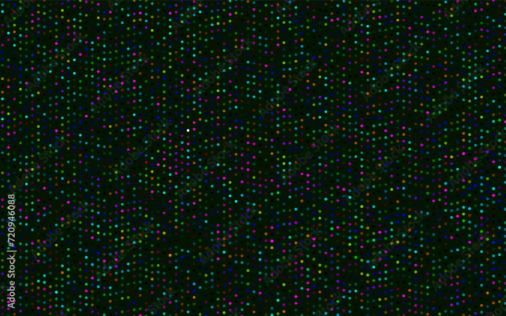 Poster dark multicolor, rainbow vector template with circles. blurred bubbles on abstract background with c