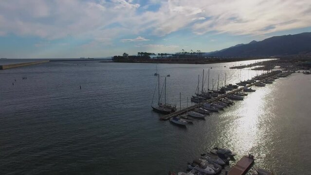 Tourist landing marina Castelluccio not far from Voltri Terminal Europa