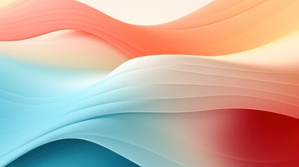 Colorful abstract background with wavy lines. 3d render illustration Generative AI