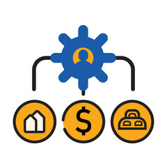 arrangement of business activities icons