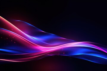 Abstract Futuristic Background with Pink and Blue Glow AI Generated