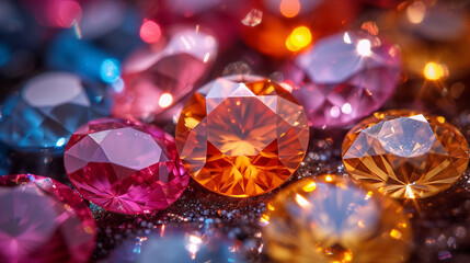 色とりどりの光り輝く宝石