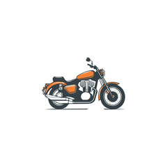 motorbike - chooper - motorcycle logo vector with emblem style