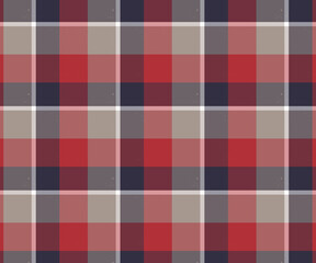 Plaid, orange, navy, gray seamless pattern for textiles, tailoring designs, pants, skirts or decorations. Vector illustration.