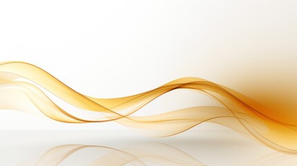 Abstract background with golden smooth lines. illustration for your design. Generative AI