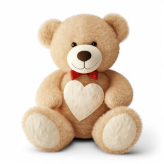 Plush teddy bear on transparency background PNG