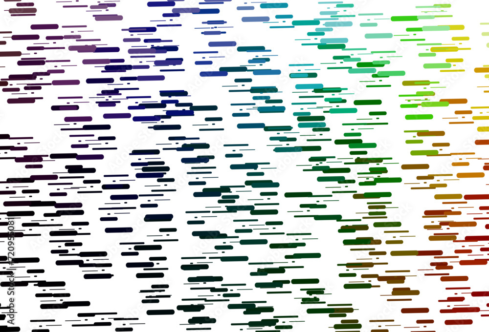 Poster light multicolor, rainbow vector backdrop with long lines.