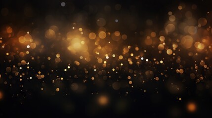 Fototapeta na wymiar Abstract gold bokeh background. Christmas and New Year concept. Generative AI