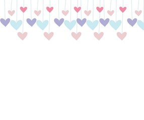 pink and white hearts decoration