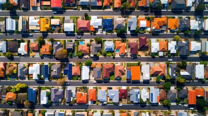 Aerial View of Australian Suburbs AI Generated