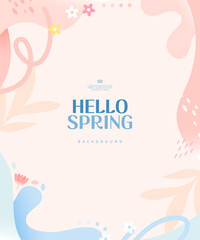 bright spring flower frame