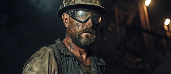 Fototapeta na wymiar Coal miner