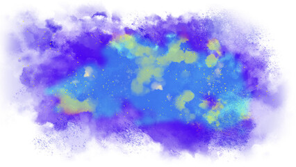 Colorful paint fog isolated on transparent background - 720964482