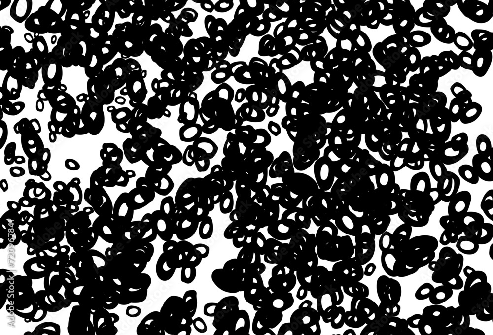 Poster black and white vector background with bubbles.