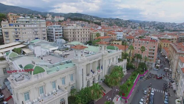 Cityscape with Casino San-Remo on Empress street at summer