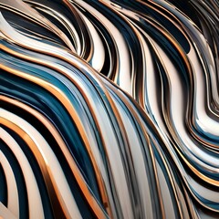Abstract digital waves, pulsating energy in a hypnotic pattern, dynamic 3D rendering5