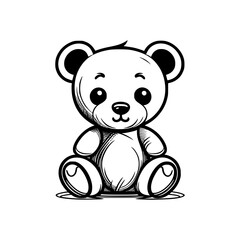 Valentine day cute teddy bear  vector illustration