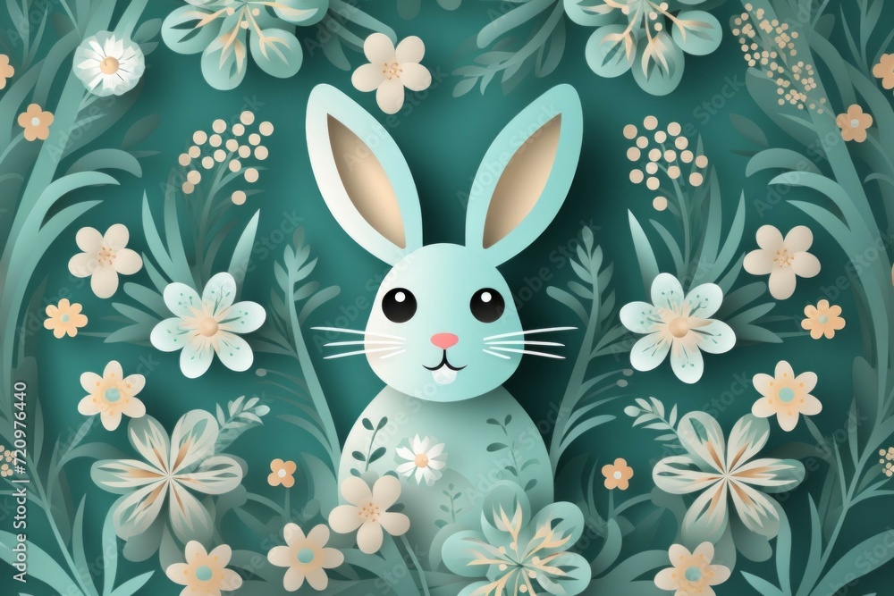 Poster easter pattern or backdrop. background with selective focus and copy space