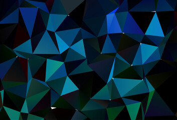 Light Blue, Green vector abstract polygonal layout.