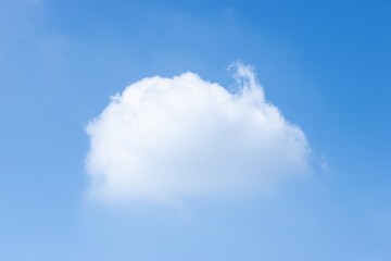 A rabbit like cloud in the blue sky