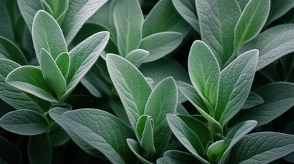 Sage Leaves Background Image AI Generated