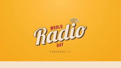 World radio day. Suitable for banners, web, social media, greeting cards etc