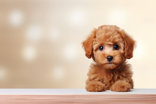 image of a puppy of a cocker spaniel on a light background