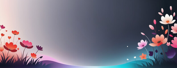 abstract background with flowers