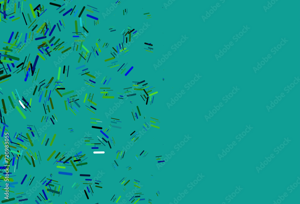 Poster light blue, yellow vector pattern with narrow lines.