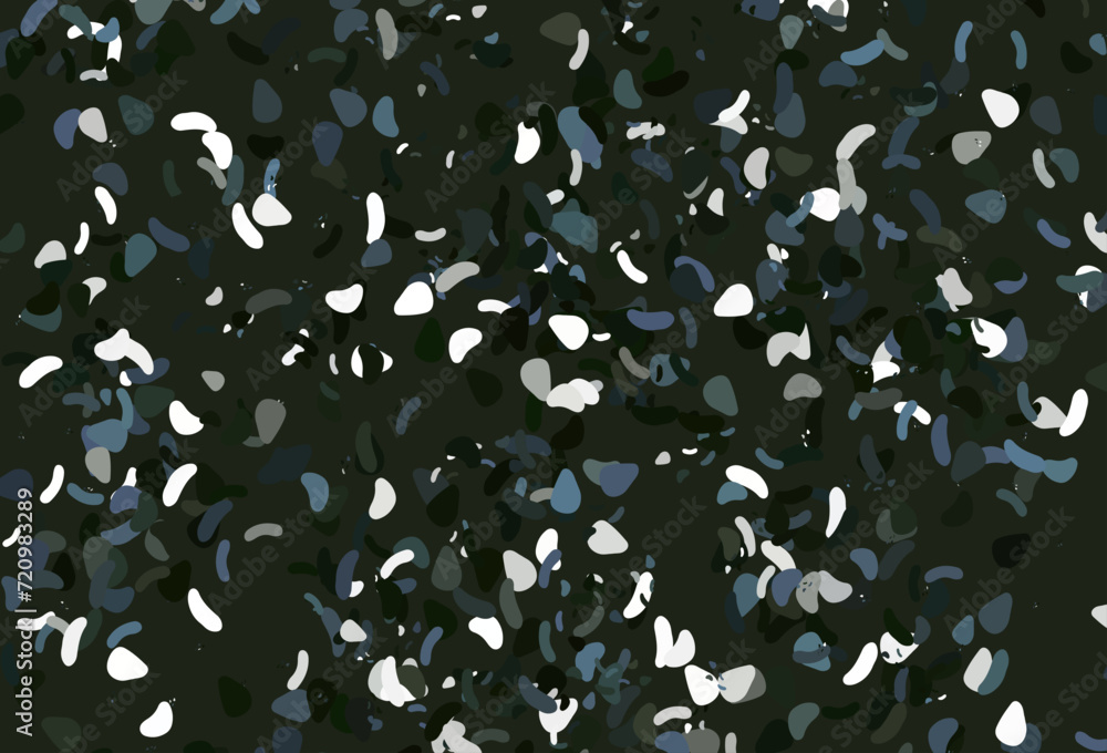 Poster light green vector background with abstract forms.