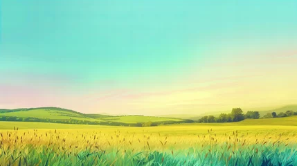 Gordijnen 明るい草原 © 健二 恵藤