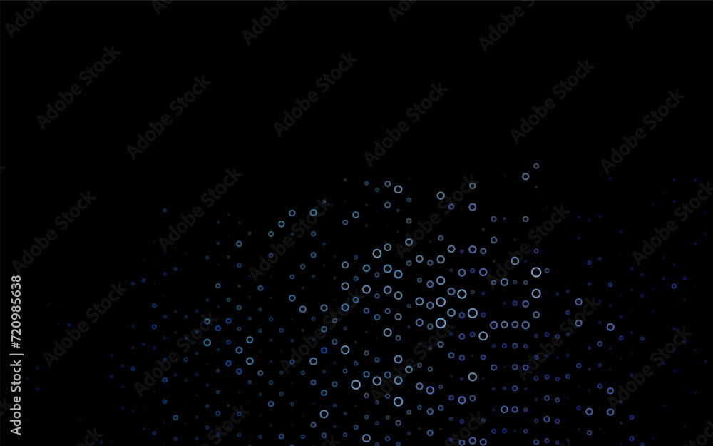 Poster dark black vector pattern with spheres. abstract illustration with colored bubbles in nature style. 