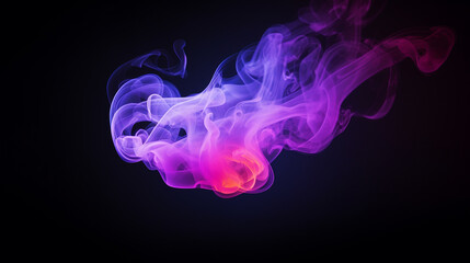 Fototapeta premium Abstract smoke in neon light 