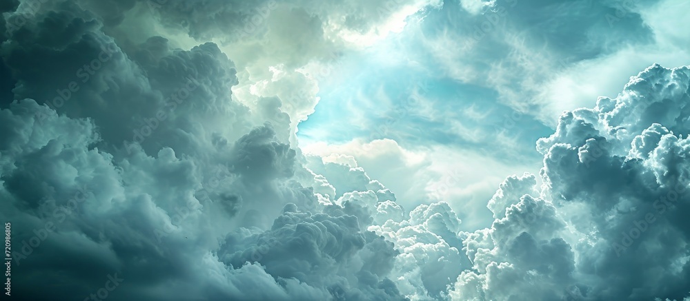 Poster moody cloudy scene: a moody sky above a cloudy background creates a captivating cloudscape