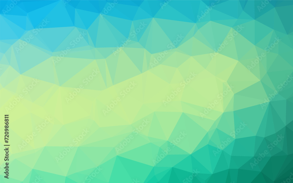 Poster light green, yellow vector triangle mosaic texture. colorful illustration in origami style with grad