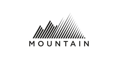 Mountain logo design template vector