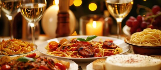 Italian food is very romantic.