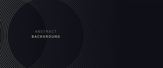 geometric side concentric stroke with gradient, geometric circle frame vector design for background, template, cover