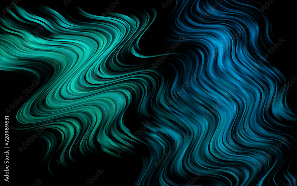 Poster light blue vector template with bubble shapes. modern gradient abstract illustration with bandy line