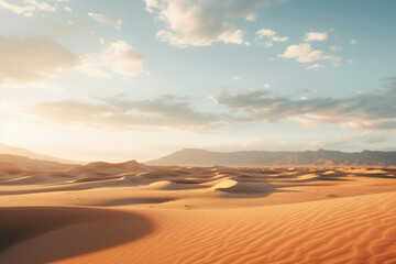 Fototapeta na wymiar Dry hot sky dune adventure nature sand landscape desert sunset sahara travel