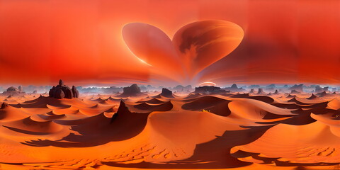 desert panorama 009 Dust Storm - obrazy, fototapety, plakaty