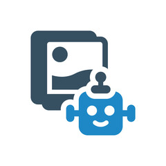 image bot icon vector illustration