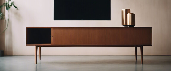 A minimalist composition of a single, strategically placed piece of furniture in an open space, showcasing simplicity in interior design.