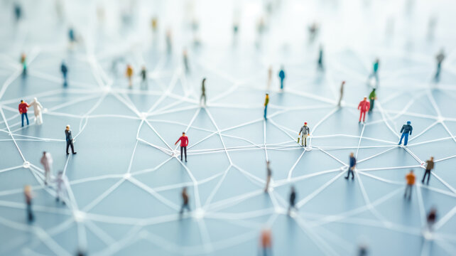 connection between people, power of social network and technology