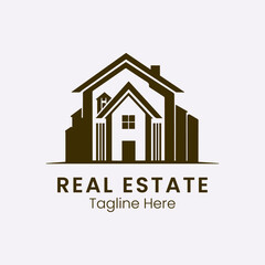 Real estate logo vector icon illustration