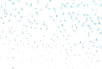 Light BLUE vector pattern with music elements.