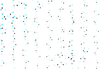Light BLUE vector template with crystals, circles, squares.