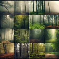 50 Text-to-Image Prompts with Different Forest Trees AI Generated